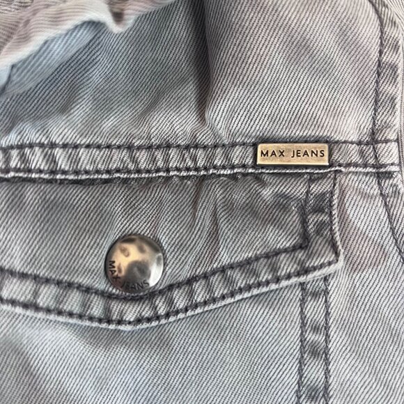 Max Jeans Womens Lightweight Soft Utility Jacket XS Tencel Gray Pockets Zip - Picture 6 of 10